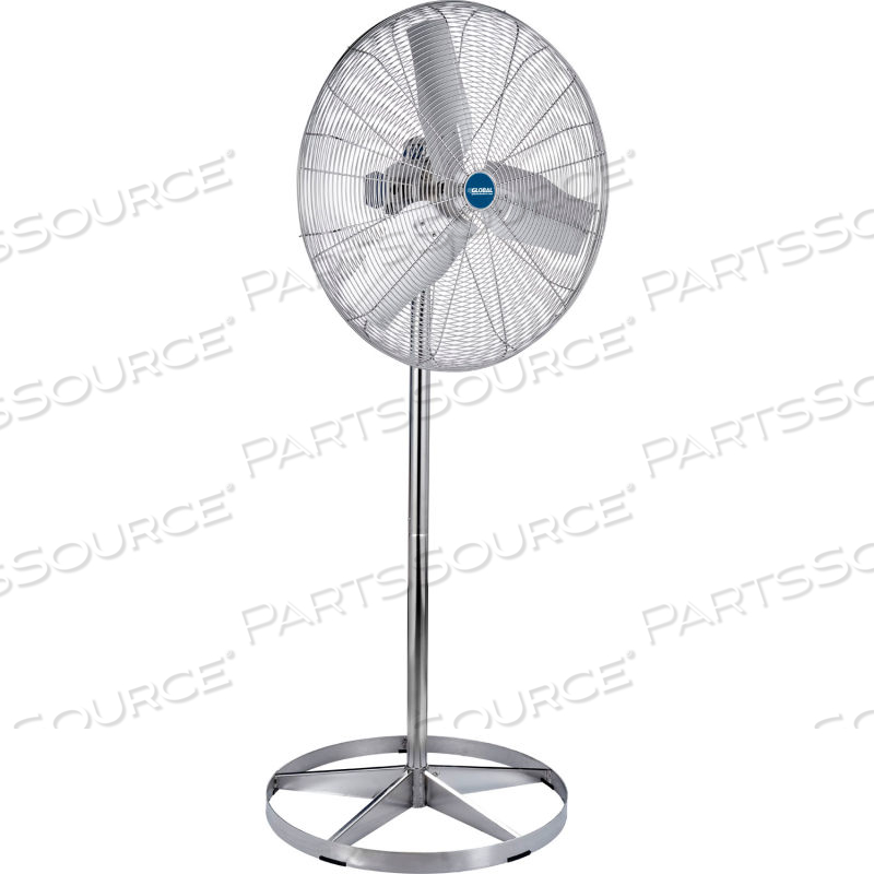 30" WASHDOWN RATED STAINLESS STEEL PEDESTAL FAN, 9600 CFM, 1/3 HP by Approved Vendor 30" WASHDOWN RATED STAINLESS STEEL PEDESTAL FAN, 9600 CFM, 1/3 HP by Approved Vendor