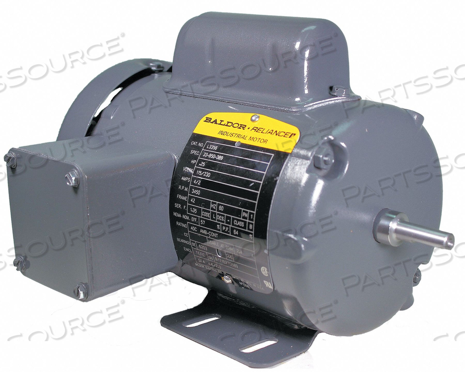 MOTOR 1/4 HP 3450 RPM 115/230V 42 TEFC by BALDOR MOTOR 1/4 HP 3450 RPM 115/230V 42 TEFC by BALDOR