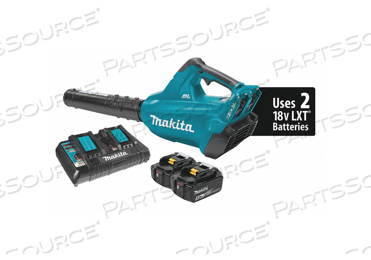 18V X2 (36V) LXT CORDLESS BRUSHLESS BLOWER KIT W/ TWO 5.0AH BATTERIES by Makita