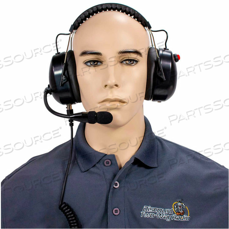 HIGH NOISE REDUCTION TWO-WAY RADIO HEADSET, OVER THE HEAD, DUAL MUFF by RCA