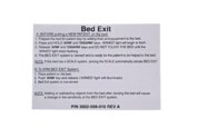 LABEL, BED EXIT LID, FOR USE WITH: FOR MODEL 3002 SECURE® II MODEL 3002 by Stryker Medical