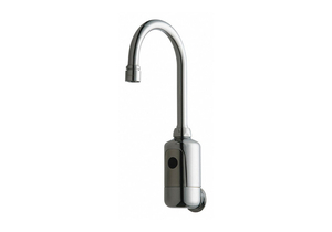 HYTRONIC GOOSENECK SINK FAUCET, 0.5 GPM, WALL MOUNTED, SINGLE SUPPLY, CONCEALED INTERNAL TEMPERATURE CONTROL MIXER, AC POWERED (LESS TRANSFO by Chicago Faucets