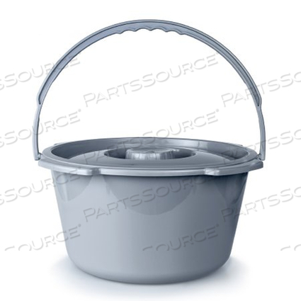 COMMODE BUCKET, GRAY, 7.5QT SIZE, PLASTIC, LATEX-FREE, WITH LID by Drive/DeVilbiss Healthcare, Inc COMMODE BUCKET, GRAY, 7.5QT SIZE, PLASTIC, LATEX-FREE, WITH LID by Drive/DeVilbiss Healthcare, Inc