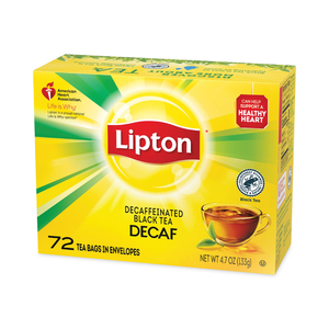 TEA BAGS, DECAFFEINATED, 72/BOX by Lipton