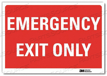 EXIT SIGN EMERGENCY EXIT ONLY 5 HX7 W by Lyle Signs Inc.