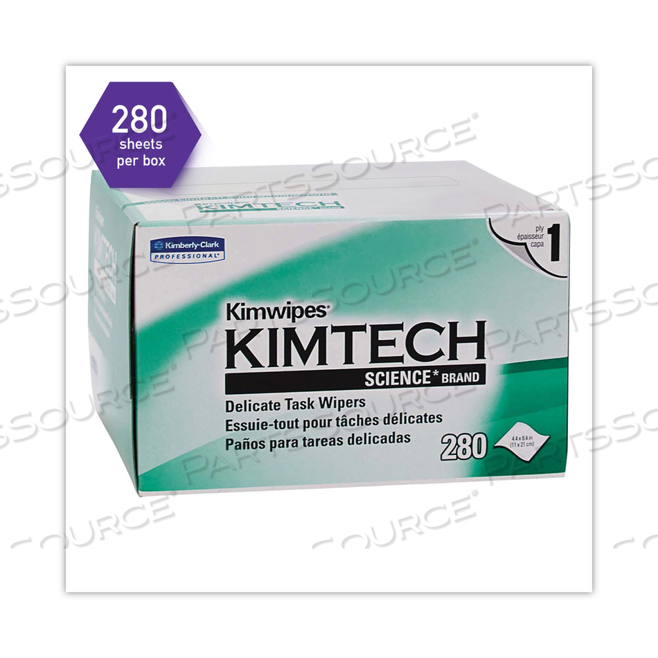 KIMWIPES, DELICATE TASK WIPERS, 1-PLY, 4.4 X 8.4 by Kimtech