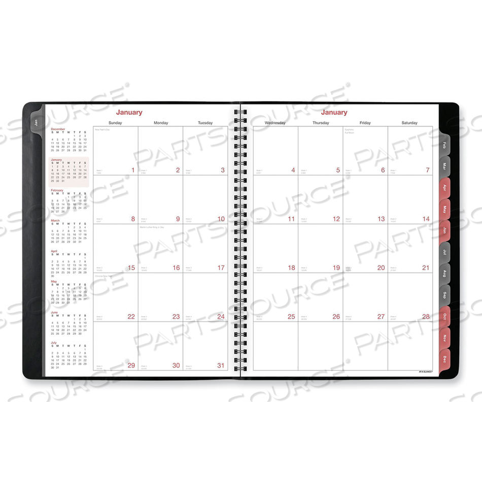 FASHION WEEKLY/MONTHLY PLANNER, 11 X 8.5, BLACK COVER, 12-MONTH (JAN TO DEC): 2023 