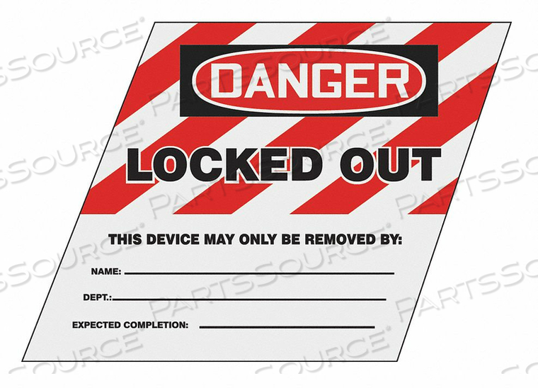 BALL VALVE LOCKOUT LABEL 1-1/2 IN H by Accuform Manufacturing, Inc.