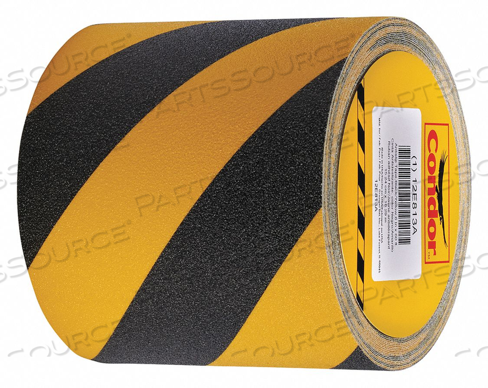 ANTI-SLIP TAPE 60 FT L BLACK/YELLOW 6 W by Condor ANTI-SLIP TAPE 60 FT L BLACK/YELLOW 6 W by Condor