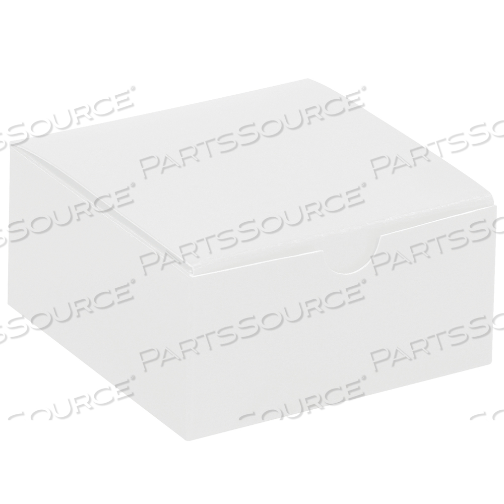 GIFT BOXES, 4" X 4" X 2", WHITE, 100/CASE by BOX Partners (Box Acquisitions, LLC)
