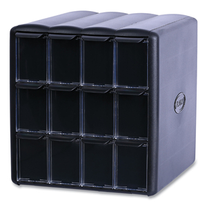 FOUR COLUMN MERCHANDISER, 12 COMPARTMENTS, 15.2 X 17.2 X 16.3, BLACK by FLAVIA