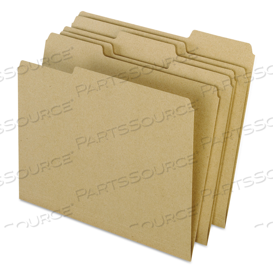 EARTHWISE BY PENDAFLEX 100% RECYCLED COLORED FILE FOLDERS, 1/3-CUT TABS: ASSORTED, LETTER, 0.5" EXPANSION, BROWN by Esselte Pendaflex Corp. EARTHWISE BY PENDAFLEX 100% RECYCLED COLORED FILE FOLDERS, 1/3-CUT TABS: ASSORTED, LETTER, 0.5" EXPANSION, BROWN by Esselte Pendaflex Corp.