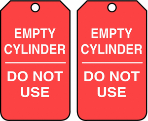 CYLINDER TAG 5-3/4 X 3-1/4 PK25 by Accuform Manufacturing, Inc.