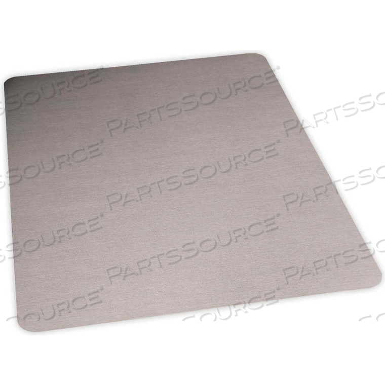 ES ROBBINS OFFICE CHAIR MAT FOR CARPET - 46" X 60" - STAINLESS FINISH - STRAIGHT EDGE 