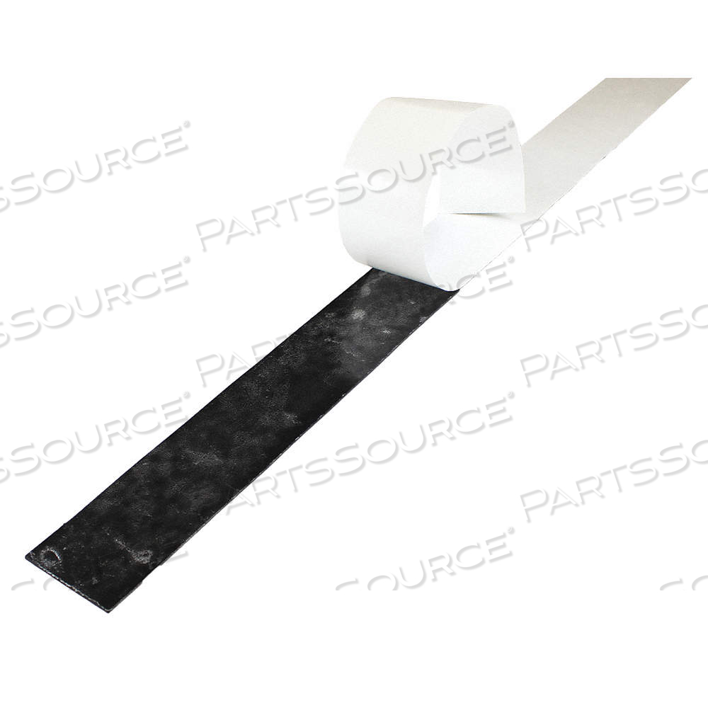 SILICONE STRIP, FOOD, 2 IN X 36 IN, 0.1875 IN THICK, 50A, SILICONE ADHESIVE BACKED, BLACK, SMOOTH by Approved Vendor