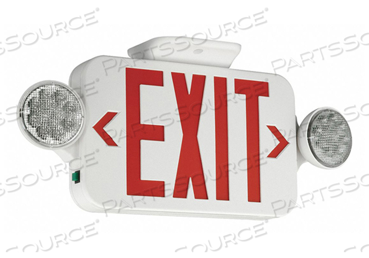 COMPASS LIGHTING LED COMBO EXIT/EMERGENCY UNIT, RED LETTERS, WHITE, NI-CAD BATTERY by Hubbell Power Systems COMPASS LIGHTING LED COMBO EXIT/EMERGENCY UNIT, RED LETTERS, WHITE, NI-CAD BATTERY by Hubbell Power Systems