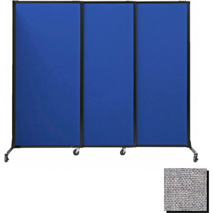 PORTABLE ACOUSTICAL PARTITION PANELS, SLIDING PANELS, 80"X7' FABRIC, WITH CASTERS, CLOUD GRAY by Versare Solutions, Inc. PORTABLE ACOUSTICAL PARTITION PANELS, SLIDING PANELS, 80"X7' FABRIC, WITH CASTERS, CLOUD GRAY by Versare Solutions, Inc.