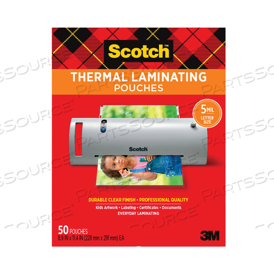 POUCH THERMAL LAMINATOR 5MM PK50 by 3M Consumer