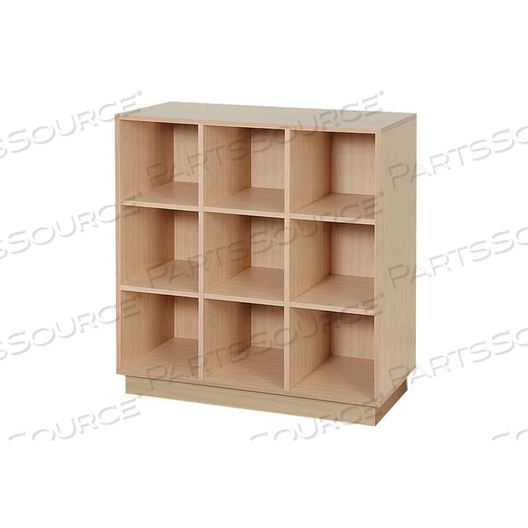 ISLAND CUBE DISPLAY, SINGLE SIDE 38"W X 18"D X 42"H, 18 CUBES - MAPLE 