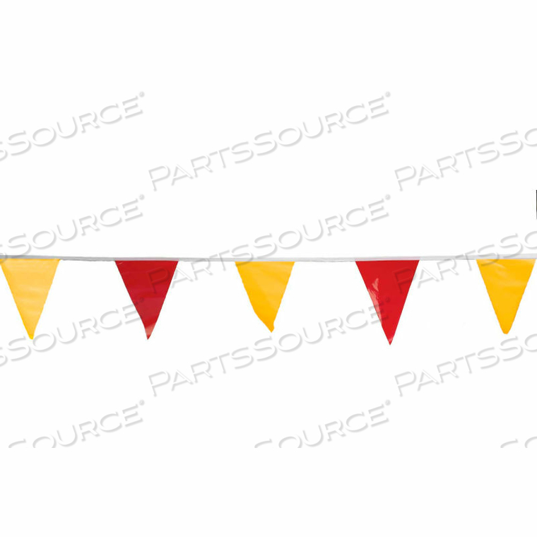 ROOF WARNING LINE PERIMETER VINYL PENNANT, 105' L, RED/YELLOW by Cortina ROOF WARNING LINE PERIMETER VINYL PENNANT, 105' L, RED/YELLOW by Cortina