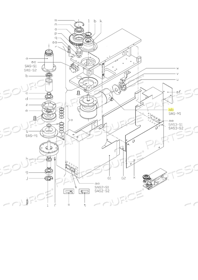 MOTOR/REDUCER ASSY. I=12 by Philips Healthcare