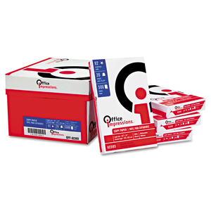 BULK WHITE COPY PAPER, 92 BRIGHT, 20 LB BOND WEIGHT, 8.5 X 14, WHITE, 500 SHEETS/REAM, 10 REAMS/CARTON by Office Impressions