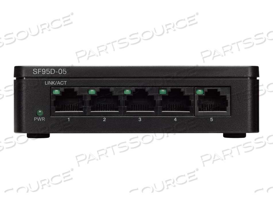 SMALL BUSINESS SF95D-05, SWITCH, UNMANAGED, 5 X 10/100, DESKTOP, DC POWER 