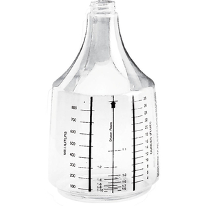 MEGA ROUND BOTTLE WITH SCALE, CLEAR, 36 OZ. by Tolco