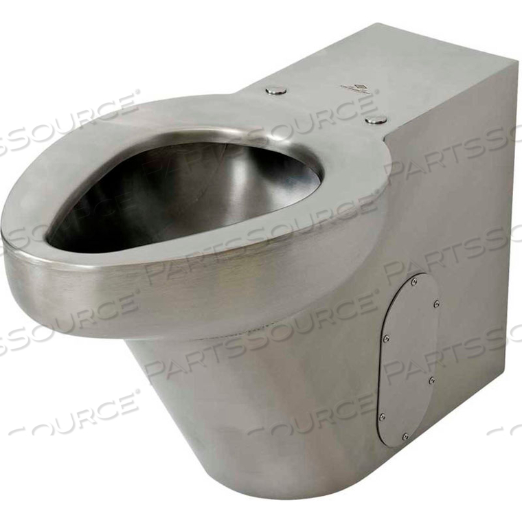 SIPHON JET FLOOR MOUNTED TOILET W/BACK SPUD, STAINLESS STEEL FINISH by Acorn Engineering Company SIPHON JET FLOOR MOUNTED TOILET W/BACK SPUD, STAINLESS STEEL FINISH by Acorn Engineering Company