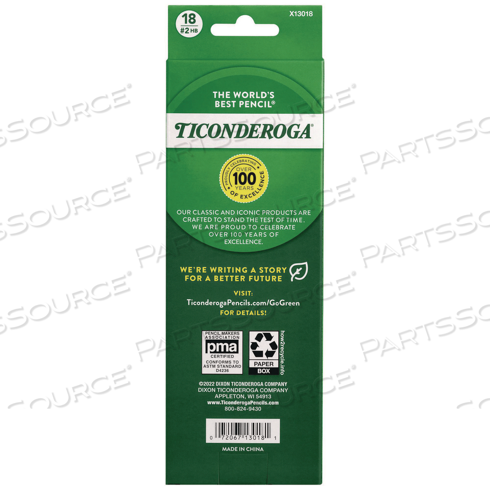 PRE-SHARPENED PENCIL, 2.2 MM, HB (#2), BLACK LEAD, NEON ASSORTED BARREL COLORS by Dixon Ticonderoga