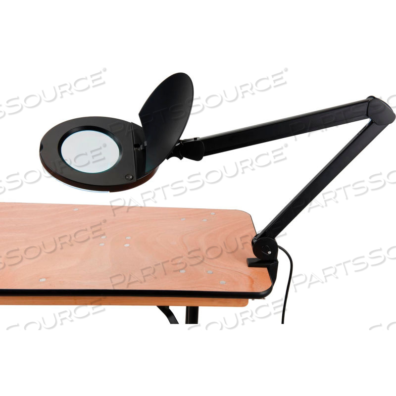 8 DIOPTER LED MAGNIFYING LAMP WITH COVERED METAL ARM, BLACK by Approved Vendor