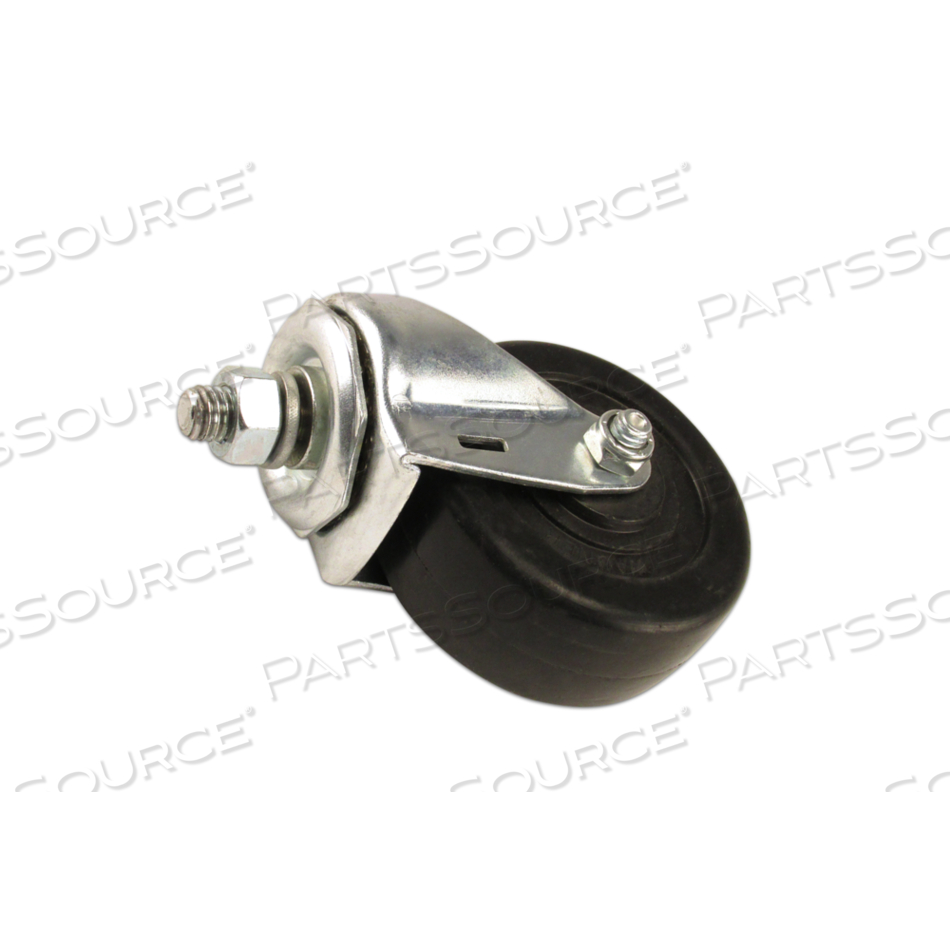 CASTER, 125 LB, 3 IN, ZINC PLATED STEEL CASTER, 125 LB, 3 IN, ZINC PLATED STEEL