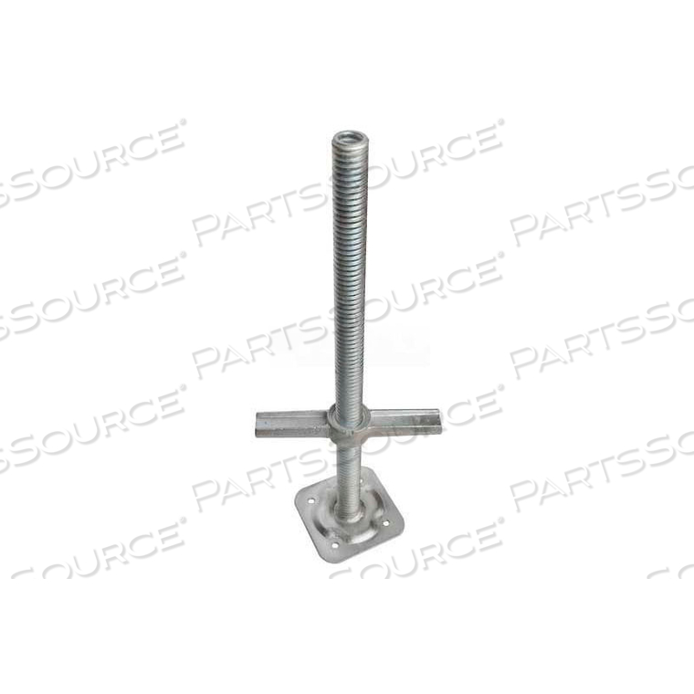 GALVANIZED 24" SCREW JACK W/ PLATE - HOLLOW by Metaltech GALVANIZED 24" SCREW JACK W/ PLATE - HOLLOW by Metaltech
