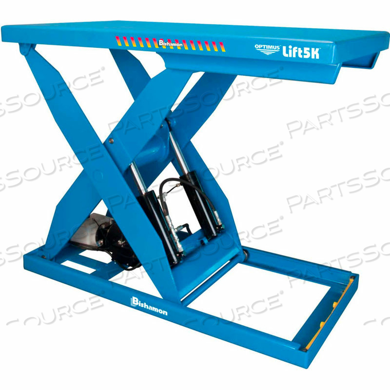 OPTIMUS LIFT5K POWER SCISSOR LIFT TABLE 56X32 5000 LB. CAP. HAND CONTROL L5K-3256 by Bishamon Industries Corp.