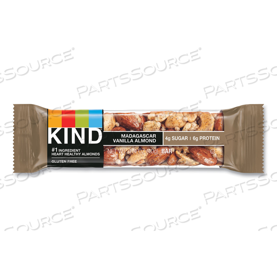 NUTS AND SPICES BAR, MADAGASCAR VANILLA ALMOND, 1.4 OZ by Kind