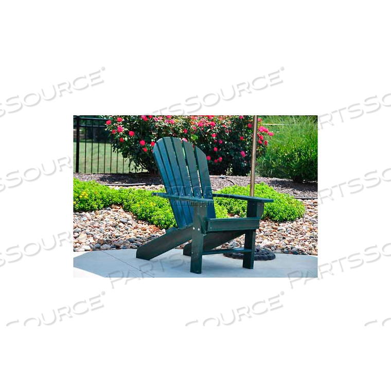 FROG FURNISHINGS RECYCLED PLASTIC SEASIDE ADIRONDACK CHAIR, GREEN by Jayhawk Plastics