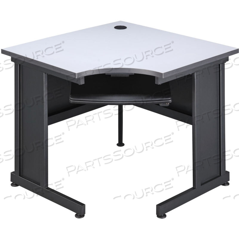 INTERION 36"W CORNER DESK - GRAY by Approved Vendor