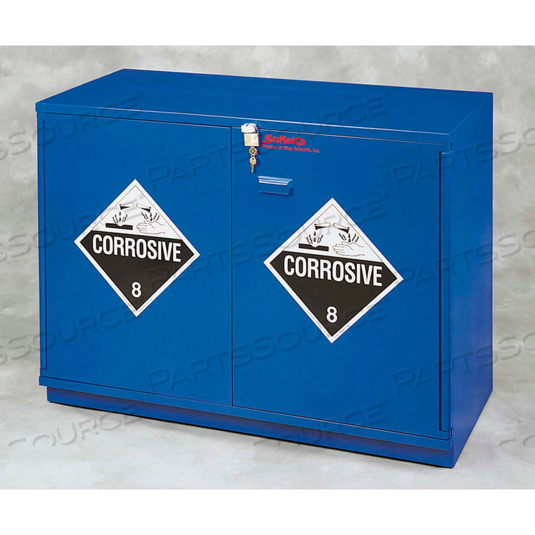 28X2.5 LITER, UNDER-THE-COUNTER CORROSIVE CABINET, FULLY LINED, 29"W X 22"D X 35-1/2"H by Scimatco 28X2.5 LITER, UNDER-THE-COUNTER CORROSIVE CABINET, FULLY LINED, 29"W X 22"D X 35-1/2"H by Scimatco
