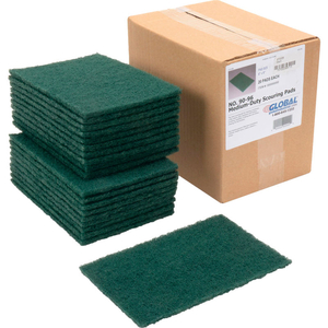 MEDIUM DUTY SCOURING PADS, GREEN, 6" X 9" - CASE OF 20 PADS by Americo Manufacturing Co. MEDIUM DUTY SCOURING PADS, GREEN, 6" X 9" - CASE OF 20 PADS by Americo Manufacturing Co.