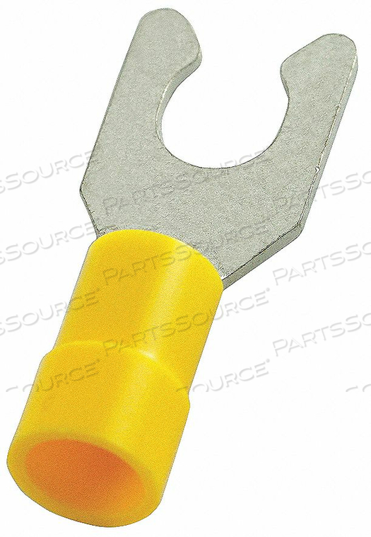 FORK TERMINAL LOCKNG #8 STUD YELLOW PK50 by Power First FORK TERMINAL LOCKNG #8 STUD YELLOW PK50 by Power First