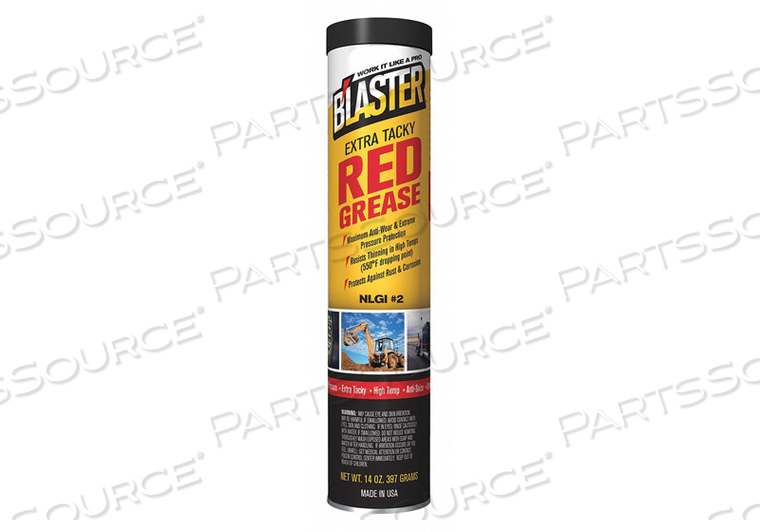 GR-14C-HTR B'LASTER EXTRA-TACKY RED GREASE, 14 OZ. CARTRIDGE by Blaster