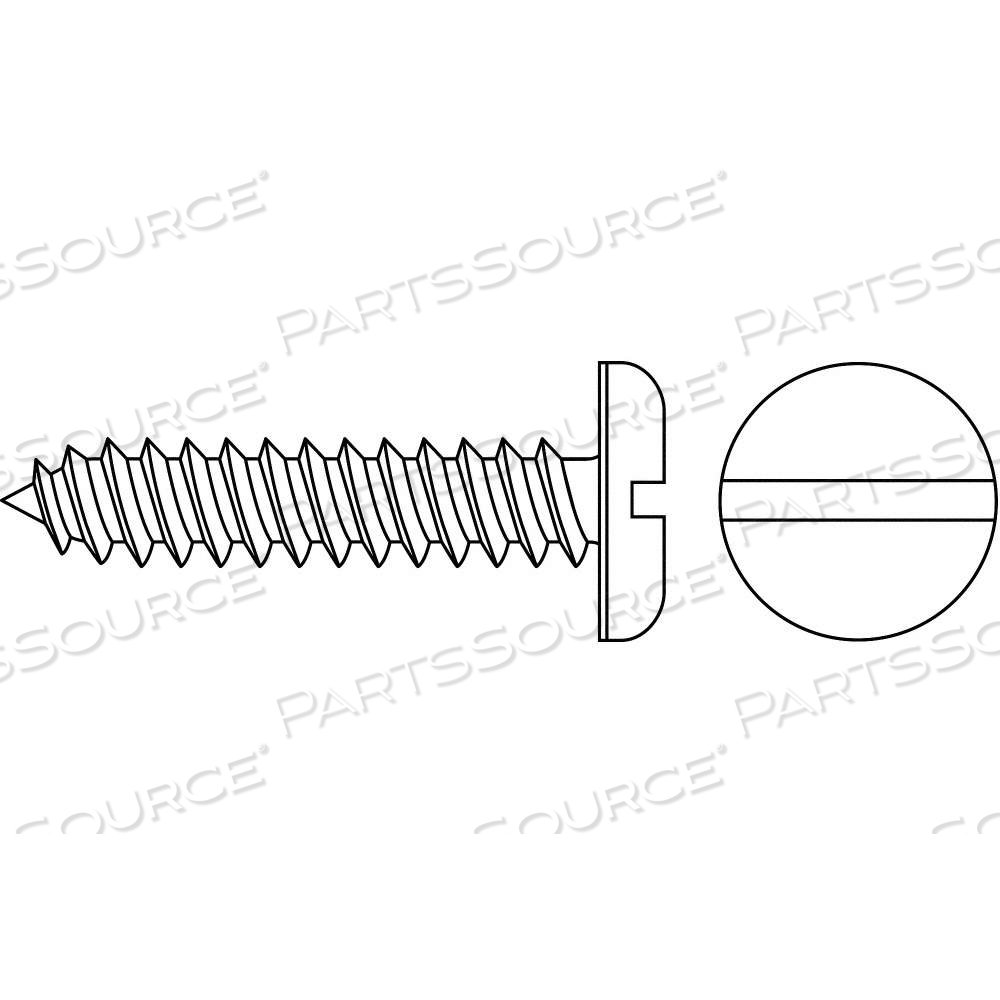 SHEET METAL SCREW, #14 SIZE, 3 IN LG, STEEL, ZINC PLATED, PAN, SLOTTED, ASME B18.6.4 by Approved Vendor SHEET METAL SCREW, #14 SIZE, 3 IN LG, STEEL, ZINC PLATED, PAN, SLOTTED, ASME B18.6.4 by Approved Vendor