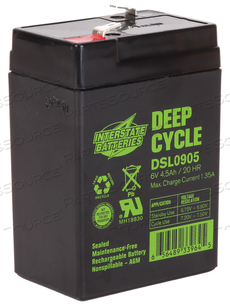 6V 4.5AH SLA DEEP CYCLE .187 