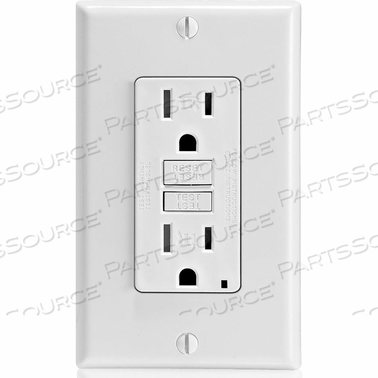 RECEPTACLE, DUPLEX, COMMERCIAL/RESIDENTIAL, 5-15R, 125V, 15A, WHITE by Leviton
