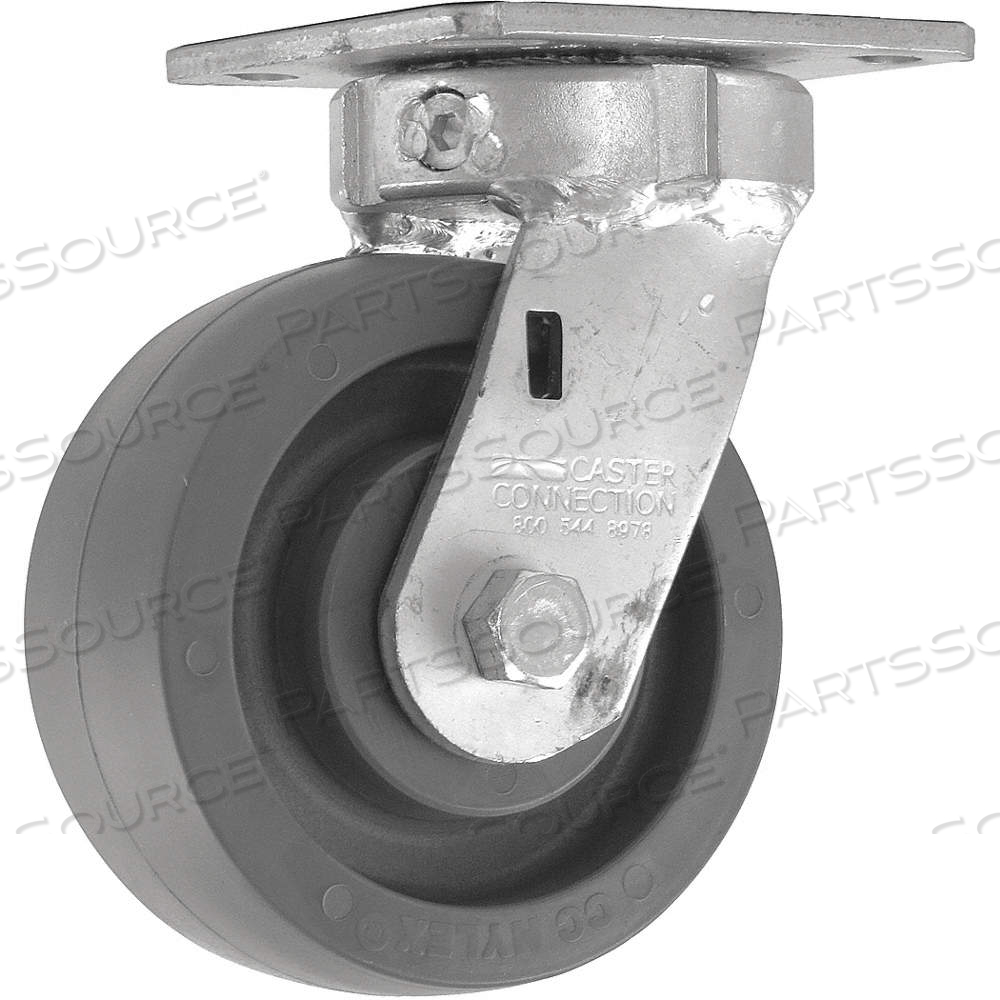 KINGPINLESS PLATE CASTER, 5 IN WHEEL DIA., 1250 LB, 6 1/2 IN MOUNTING HT, NYLON by Approved Vendor KINGPINLESS PLATE CASTER, 5 IN WHEEL DIA., 1250 LB, 6 1/2 IN MOUNTING HT, NYLON by Approved Vendor