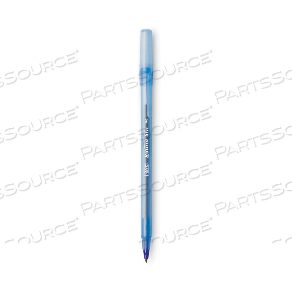 ROUND STIC XTRA LIFE BALLPOINT PEN, STICK, MEDIUM 1 MM, BLUE INK, TRANSLUCENT BLUE BARREL by BIC