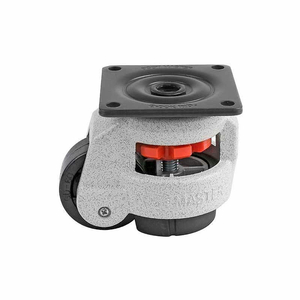 SWIVEL PLATE MANUAL LEVELING CASTER - 550 LB. CAP. - 63MM DIA. NYLON WHEEL by Foot Master