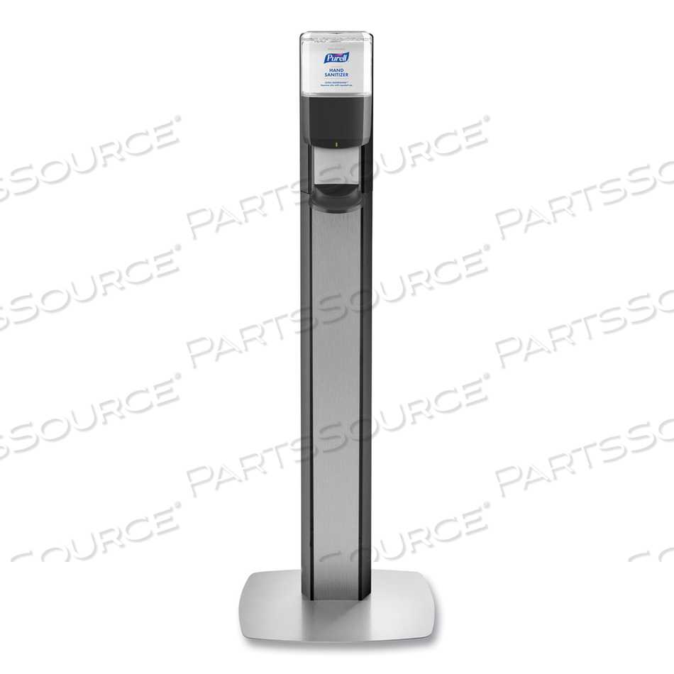 MESSENGER ES6 GRAPHITE PANEL FLOOR STAND WITH DISPENSER, 1,200 ML, 16.75 X 6 X 40, GRAPHITE/SILVER by Purell