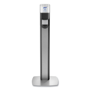 MESSENGER ES6 GRAPHITE PANEL FLOOR STAND WITH DISPENSER, 1,200 ML, 16.75 X 6 X 40, GRAPHITE/SILVER by Purell