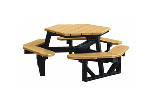 PICNIC TABLE CEDAR 72 IN W HEXAGON by UltraSite